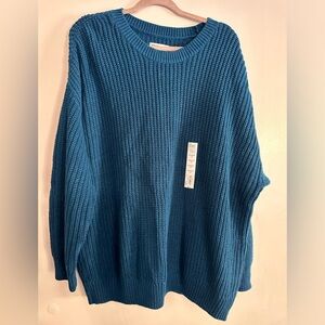 Sonoma “everyday sweater” teal crew neck sweater BNWT
